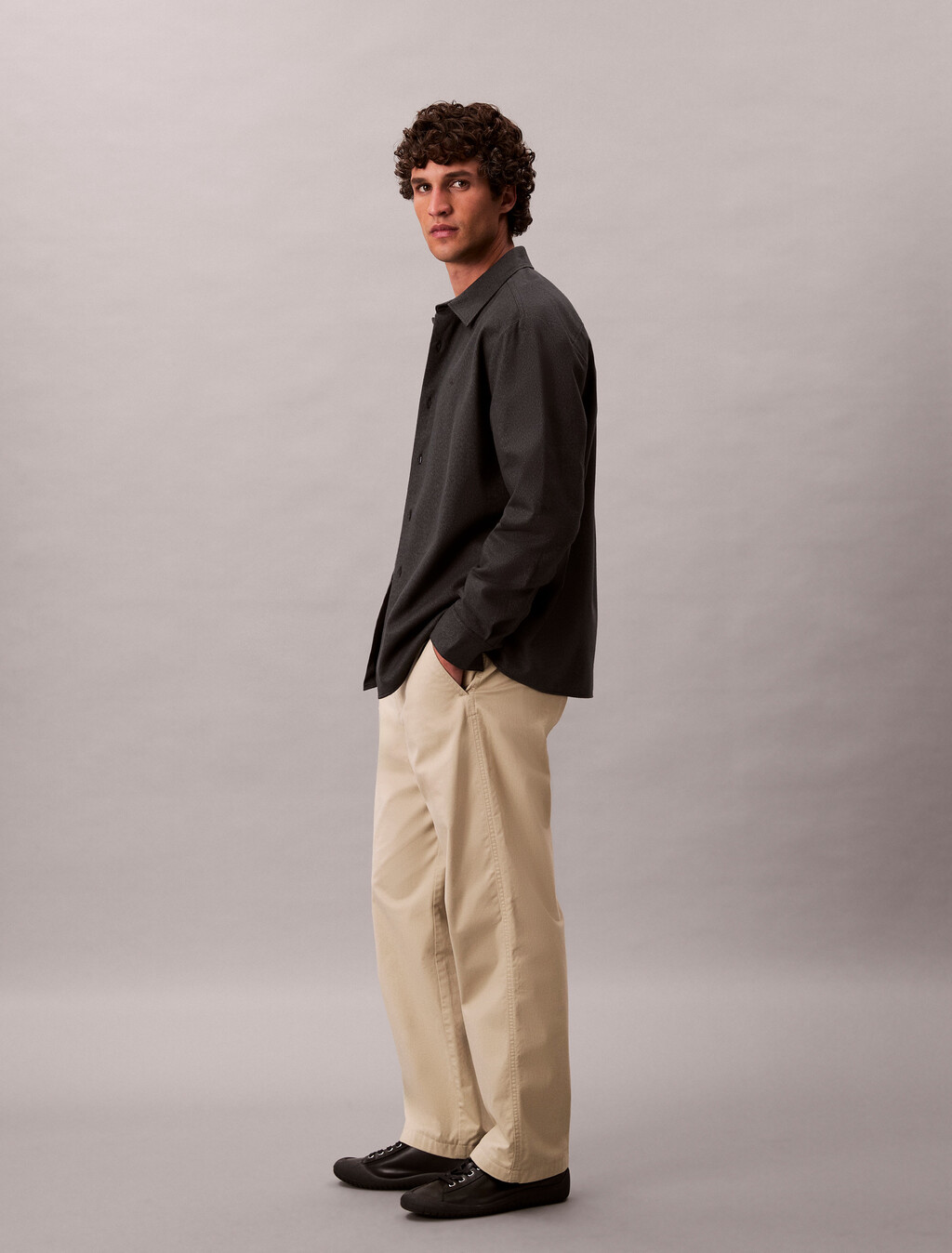 90s Straight Twill Chinos, Island Fossil, hi-res