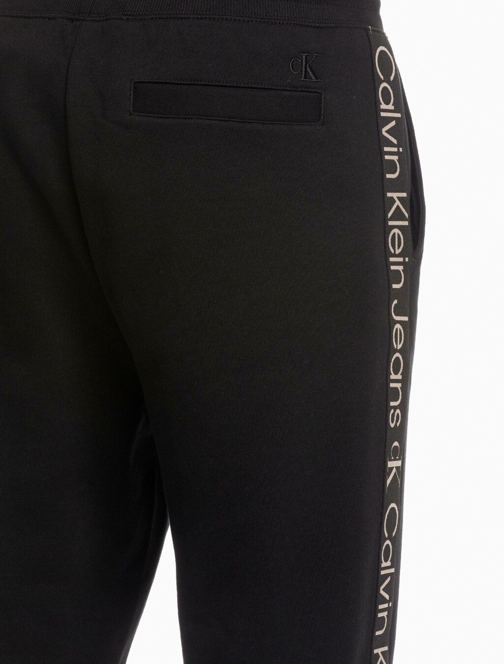 Organic Cotton Logo Jacquard Sweatpants, Ck Black, hi-res