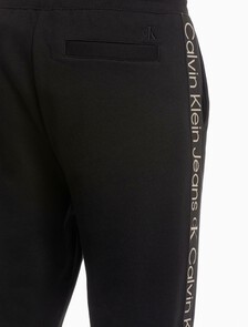 Organic Cotton Logo Jacquard Sweatpants, Ck Black, hi-res