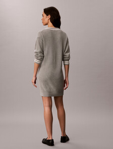 Cotton Knit Jumper Dress, B10 Grey Heather, hi-res