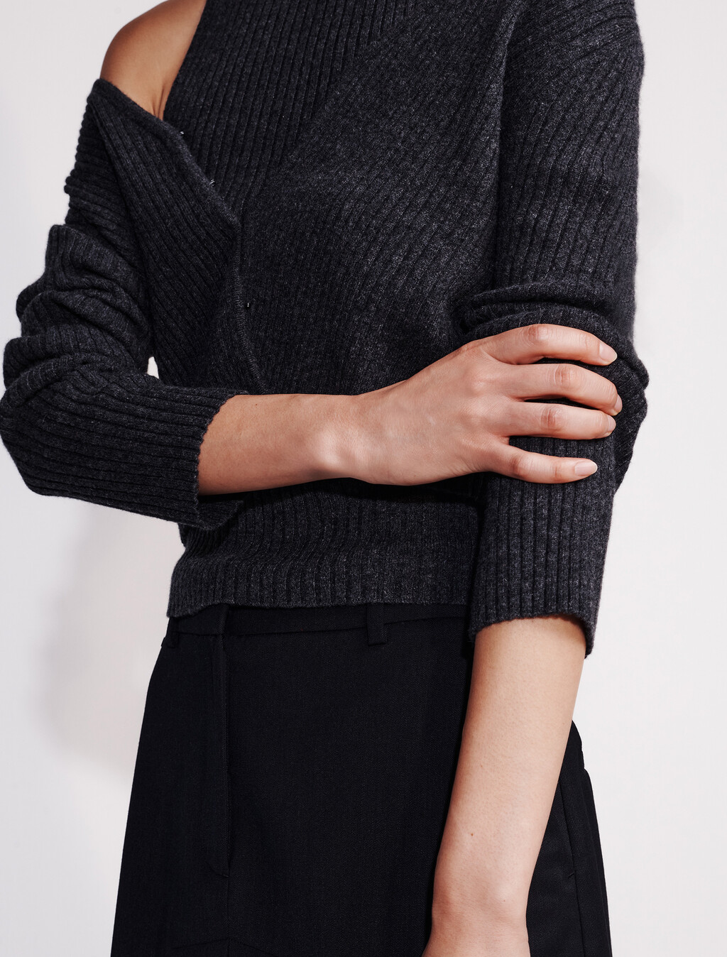 Cashmere 2-In-1 Cardigan Set, Asphalt 1, hi-res