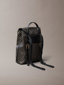 Allover Emblem Logo Mini Backpack, BLACK AOP, hi-res