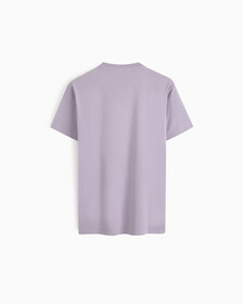 Metallic Foil Monogram Organic Cotton Tee, Lavender Aura, hi-res