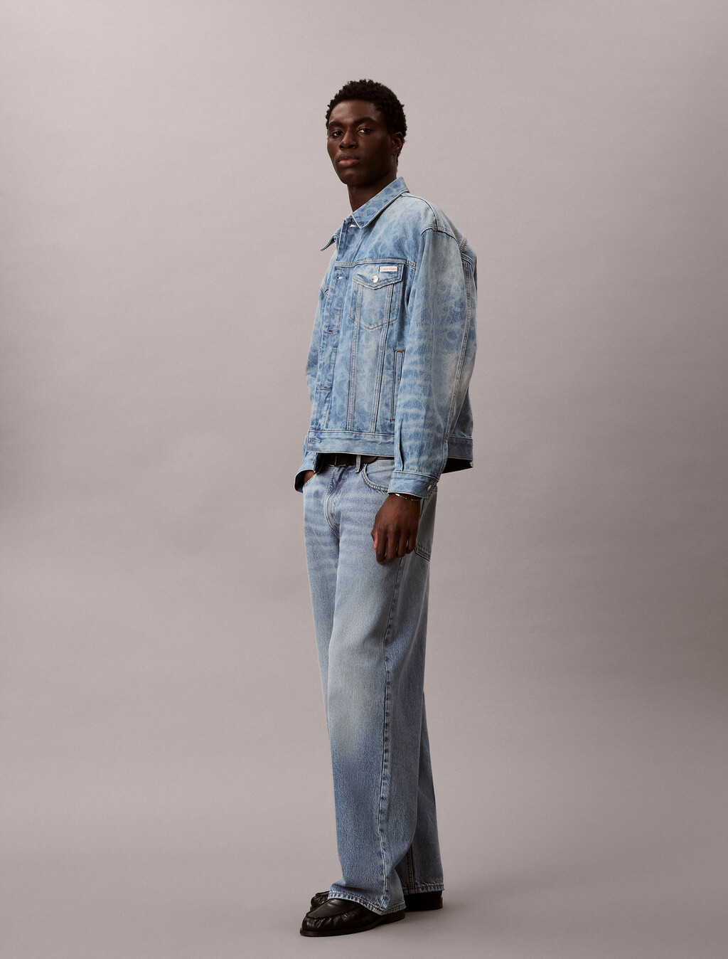 90s Logo Denim Jacket, LT PLAYBILL, hi-res