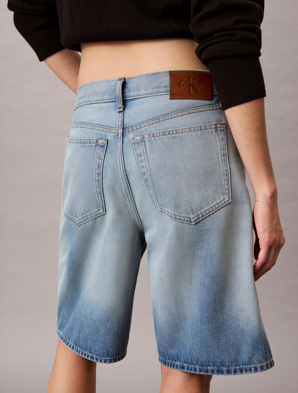 Relaxed Bermuda Denim Short, TINTED COYNE, hi-res
