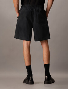 Textured Cotton Shorts, Ck Black, hi-res