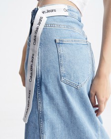 Wrapround Maxi Denim Skirt, Lgiht Blue Lg Belt, hi-res