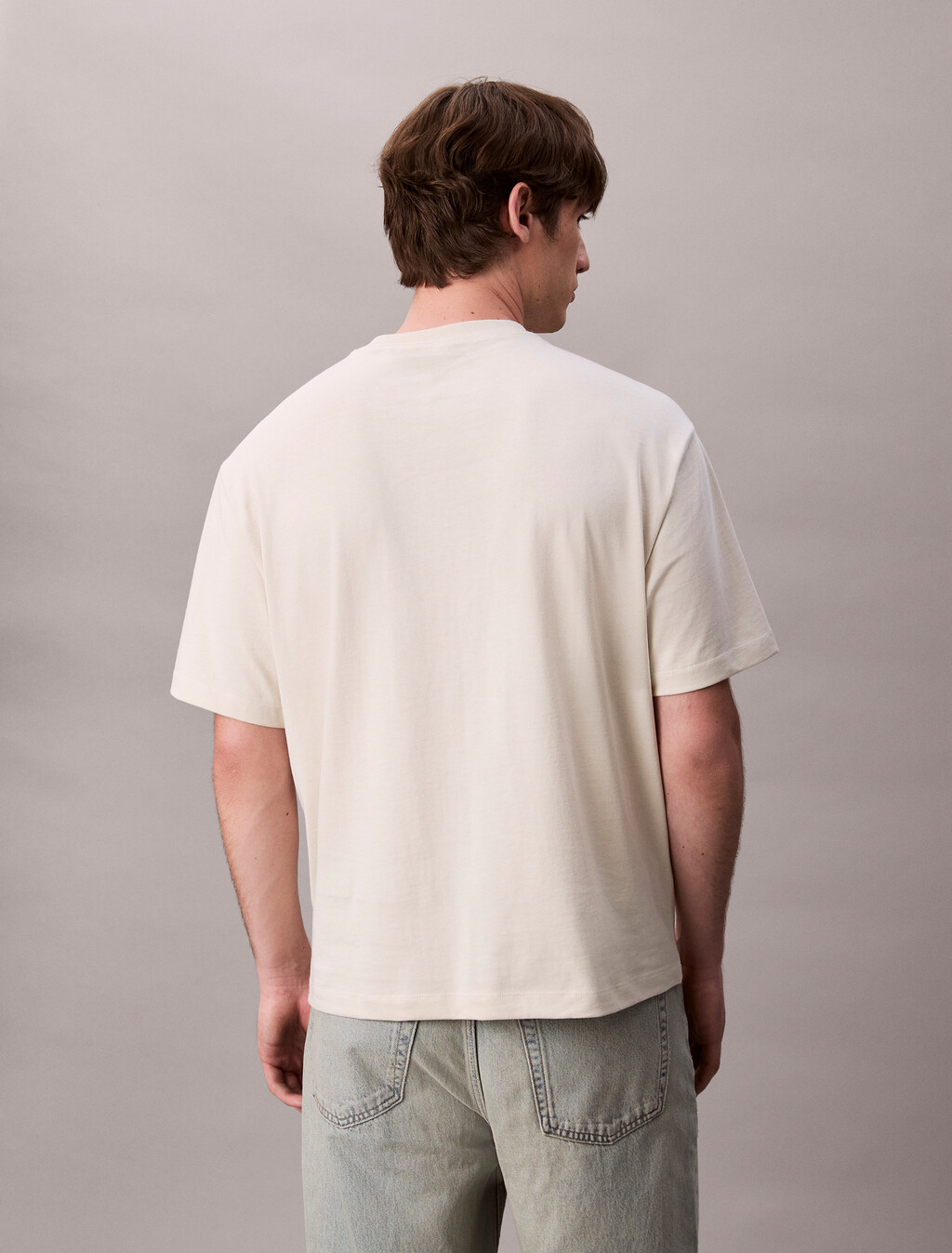 Block Logo Graphic Relaxed T-Shirt, Bone White, hi-res