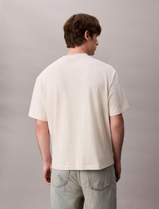 Block Logo Graphic Relaxed T-Shirt, Bone White, hi-res