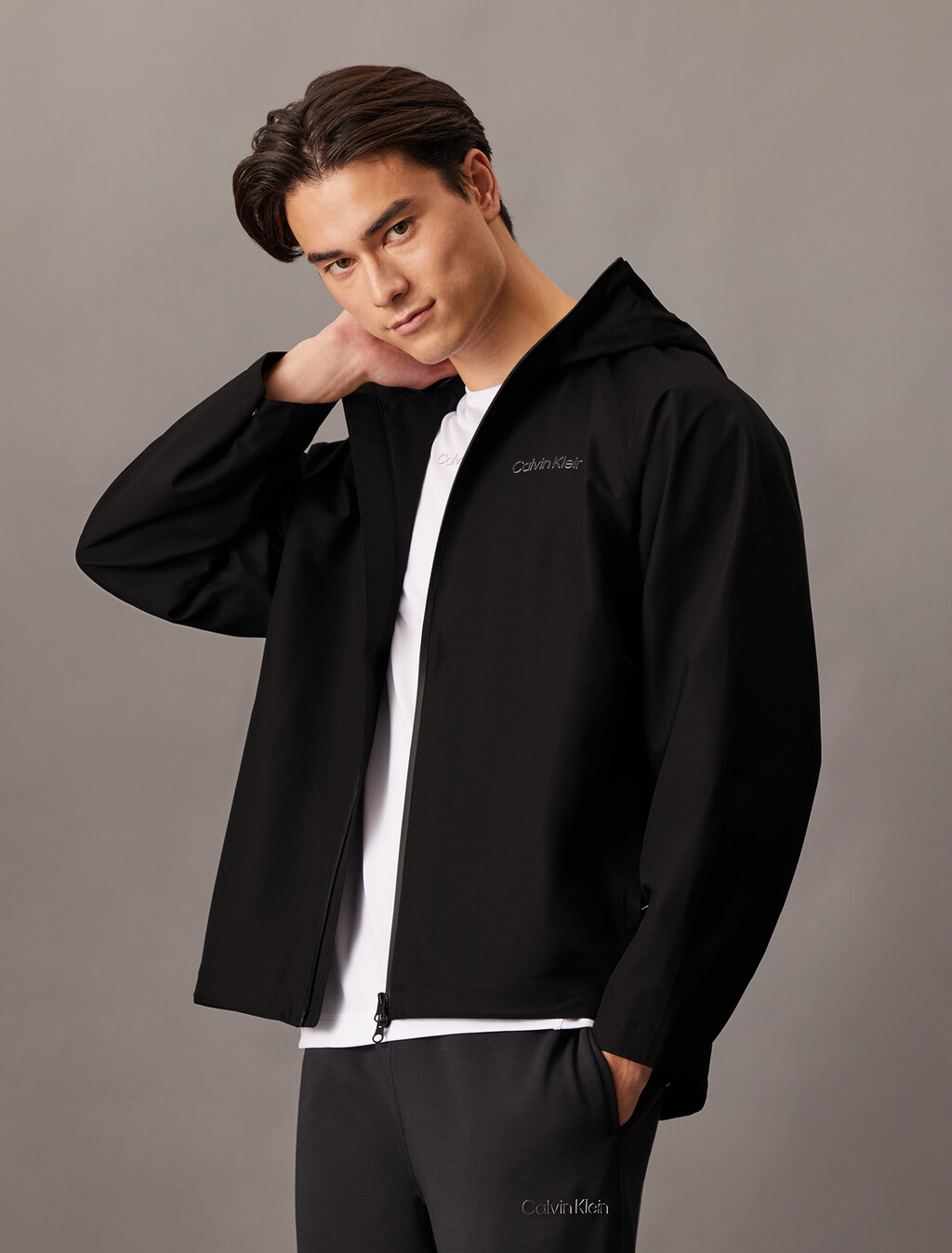 Essentials Windbreaker Jacket, Black Beauty, hi-res
