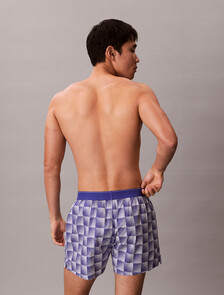 CK X Cotton Monogram Slim Boxer, PIXEL GRADIENT BLUE RIVER FOG, hi-res