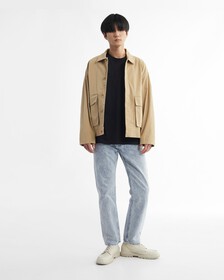CALVIN KLEIN DOUBLE POCKET TWILL JACKET, Travertine, hi-res