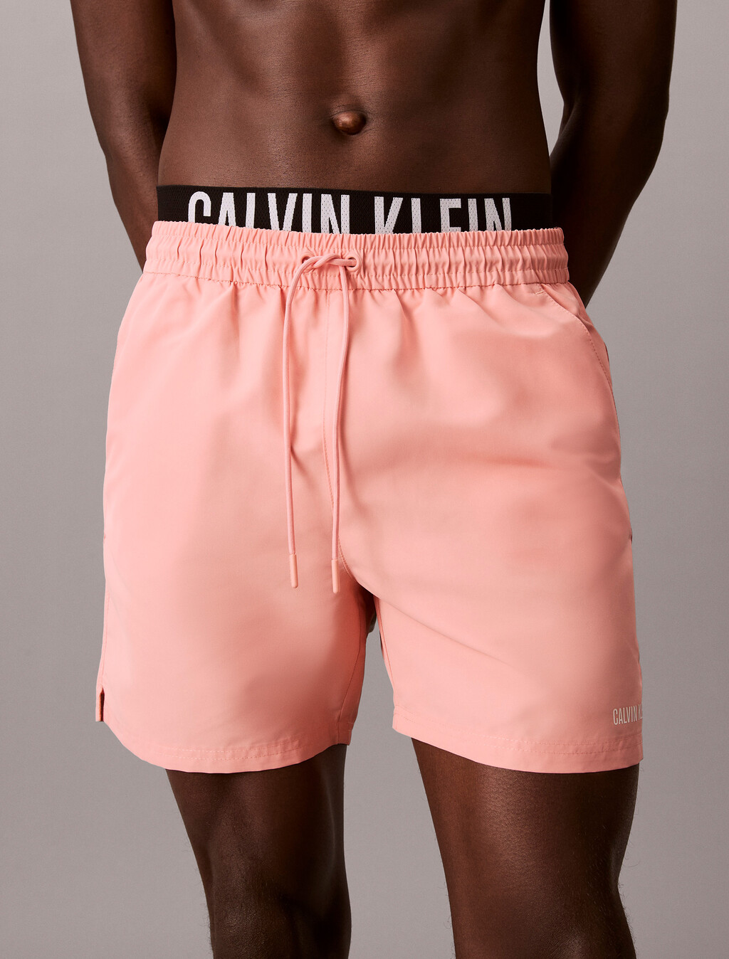 Double Waistband Swim Shorts - Intense Power, Sugar Pink, hi-res