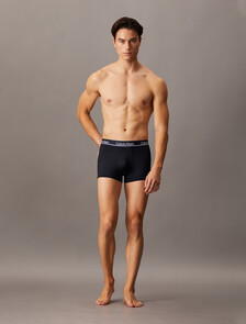 CK Micro Plus Low Rise Trunks 3 Pack, BLACK, hi-res
