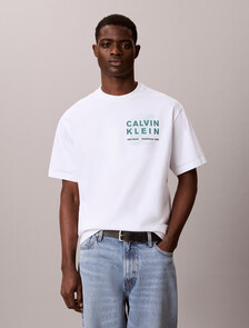 Resort Palm Graphic Relaxed Tee, Bright White, hi-res