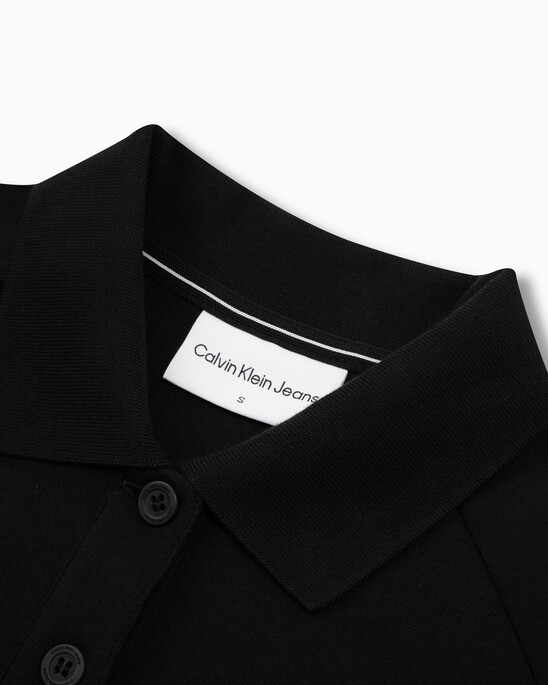 Logo Tape Slim Polo Dress