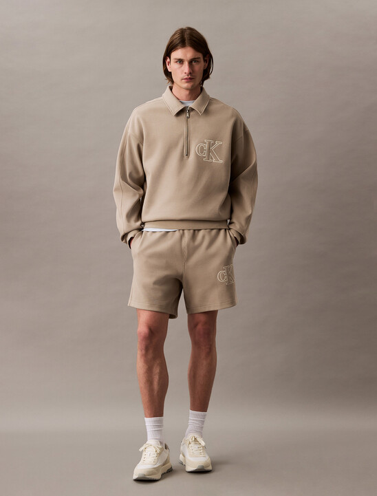 Rib Knit Logo Applique Jogger
