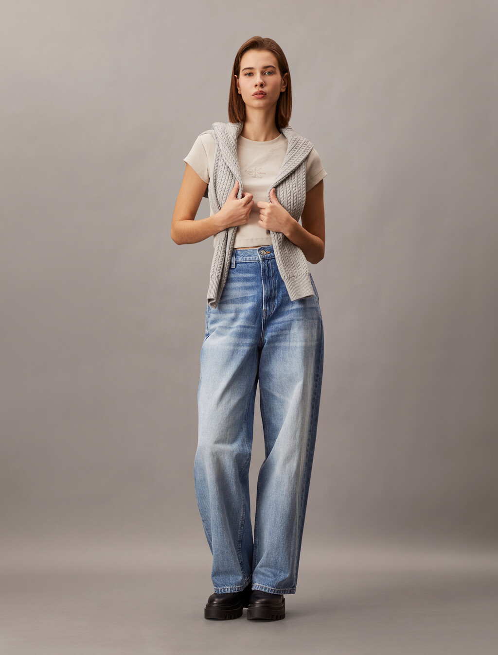 Relaxed Tailored Jeans, GOLD DUST, hi-res