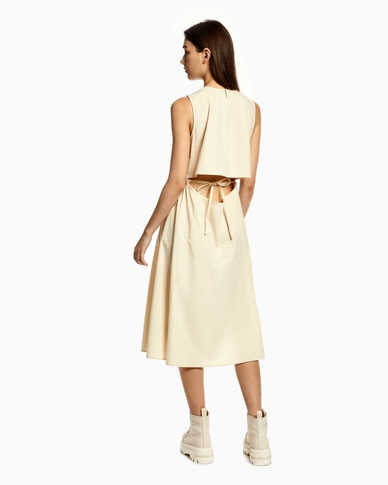 TIE-UP WOVEN DRESS