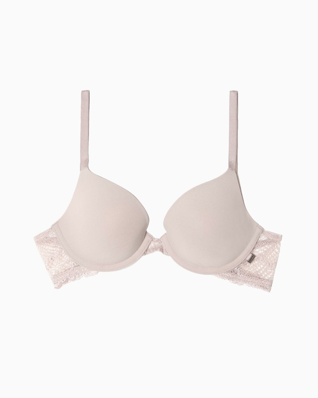 Scalloped Lace Lightly Lined Demi Bra, Gray Rose, hi-res