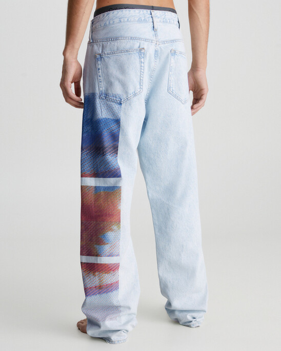 90'S STRAIGHT PRINTED JEANS