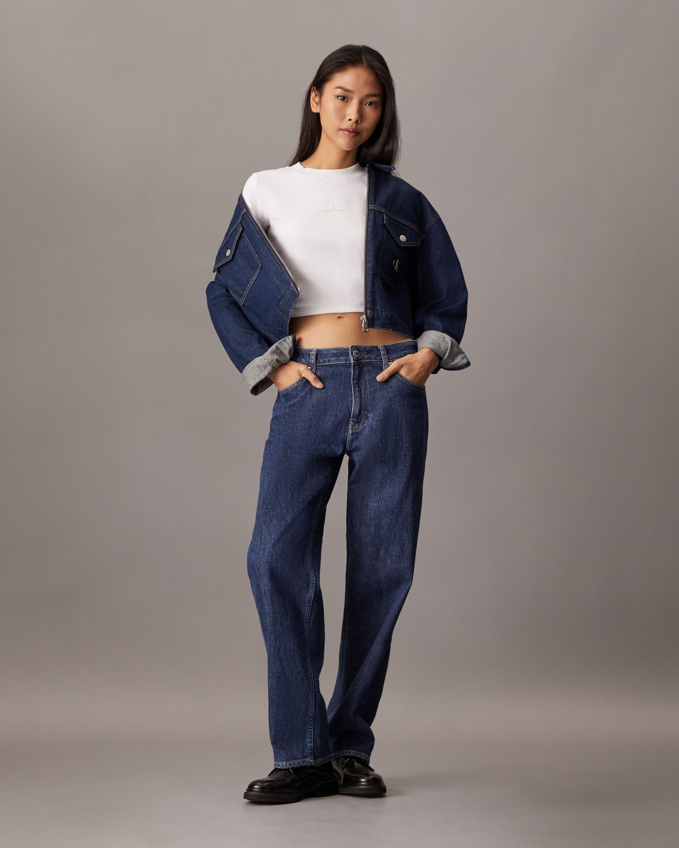 Monogram Baby Fit Rib Knit Tee | natural | Calvin Klein Malaysia