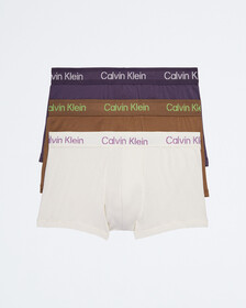 Cotton Stretch 3 Pack Low Rise Trunks, Bone White/Nightshade/Coffee Liqueur, hi-res