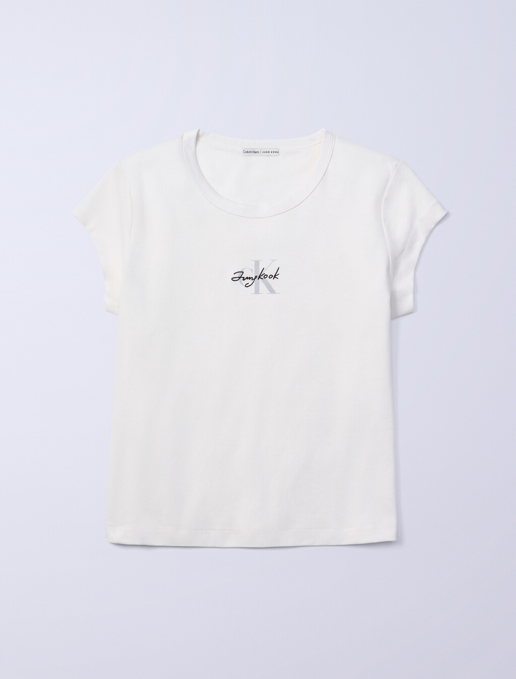 Jung Kook for Calvin Klein Monogram Baby Tee, LILY, hi-res