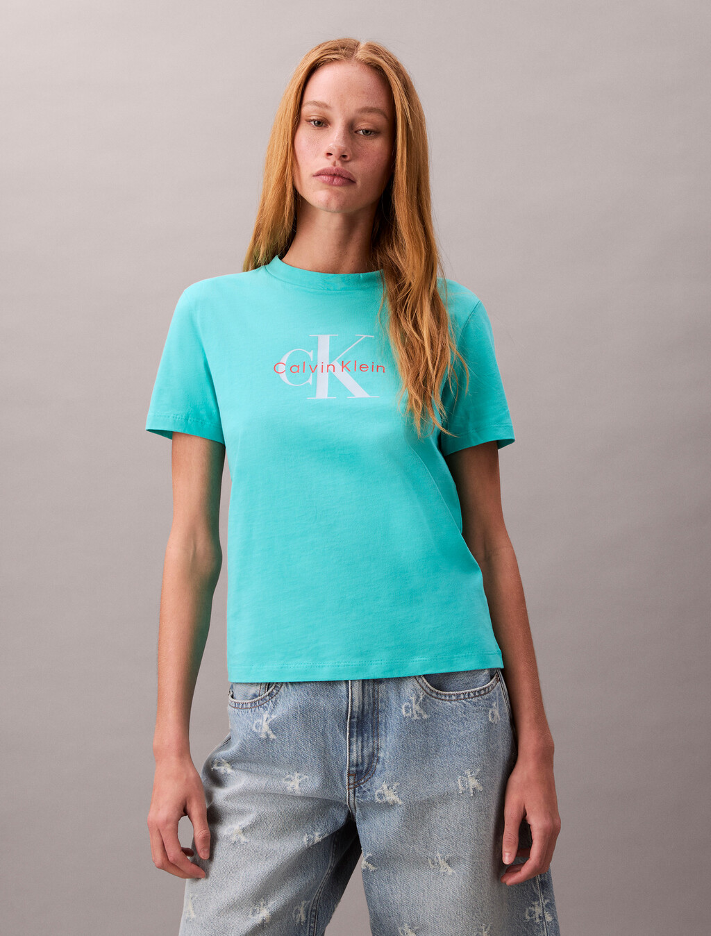 Monogram T-shirt, Turquoise Infusion, hi-res