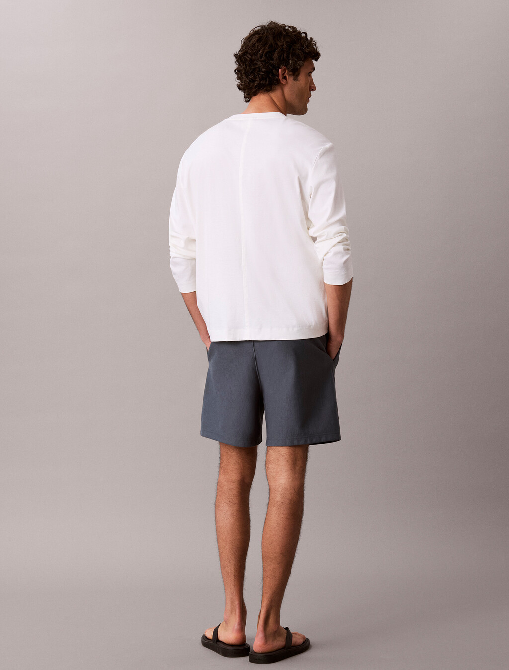 Embroidered Logo Jogger Shorts, Dark Slate, hi-res