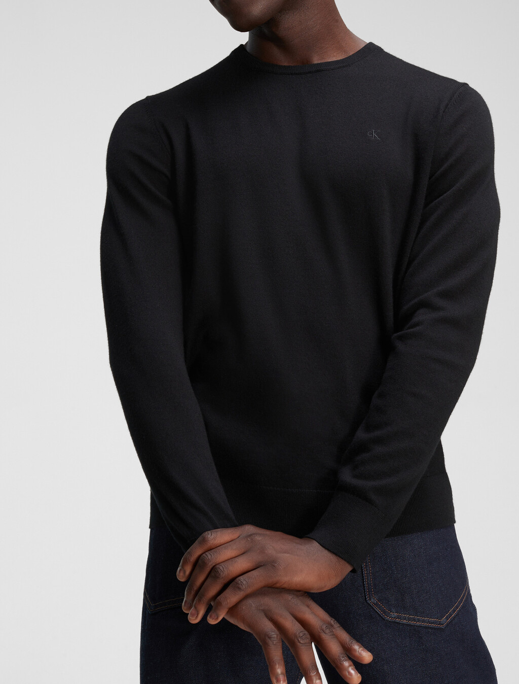 Extra Fine Merino Sweater, Black, hi-res