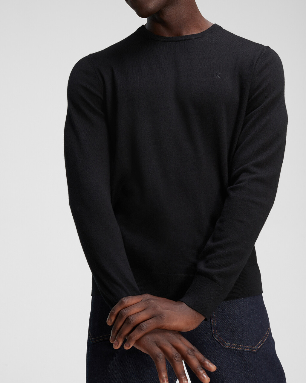 Extra Fine Merino Sweater, Black, hi-res