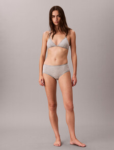 Icon Cotton Modal Limited Edition Lightly Lined Triangle Bra, Grey Heather, hi-res