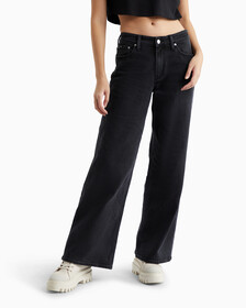 Sustainable Low Rise Baggy Jeans, 004 WASHED BLK, hi-res