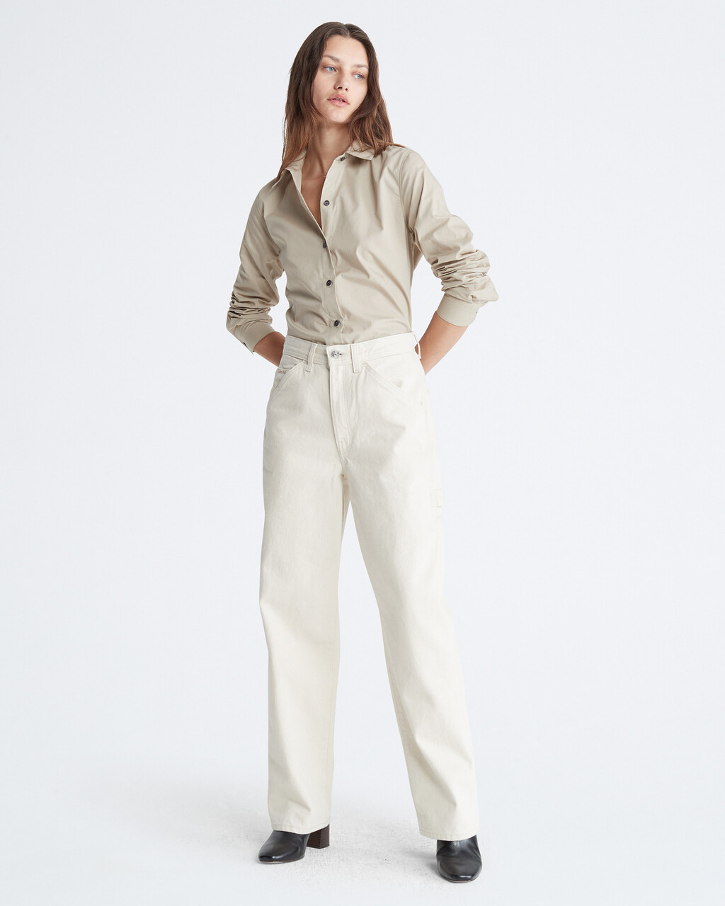 Tapered Fit Utility Jeans, RAW RINSE, hi-res