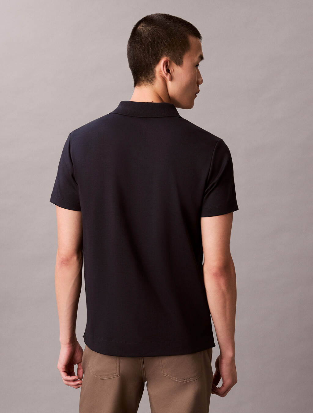 Luxe Slim Polo, Dark Sapphire, hi-res