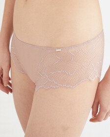 SCALLOPED LACE HIPSTER, Gray Rose, hi-res