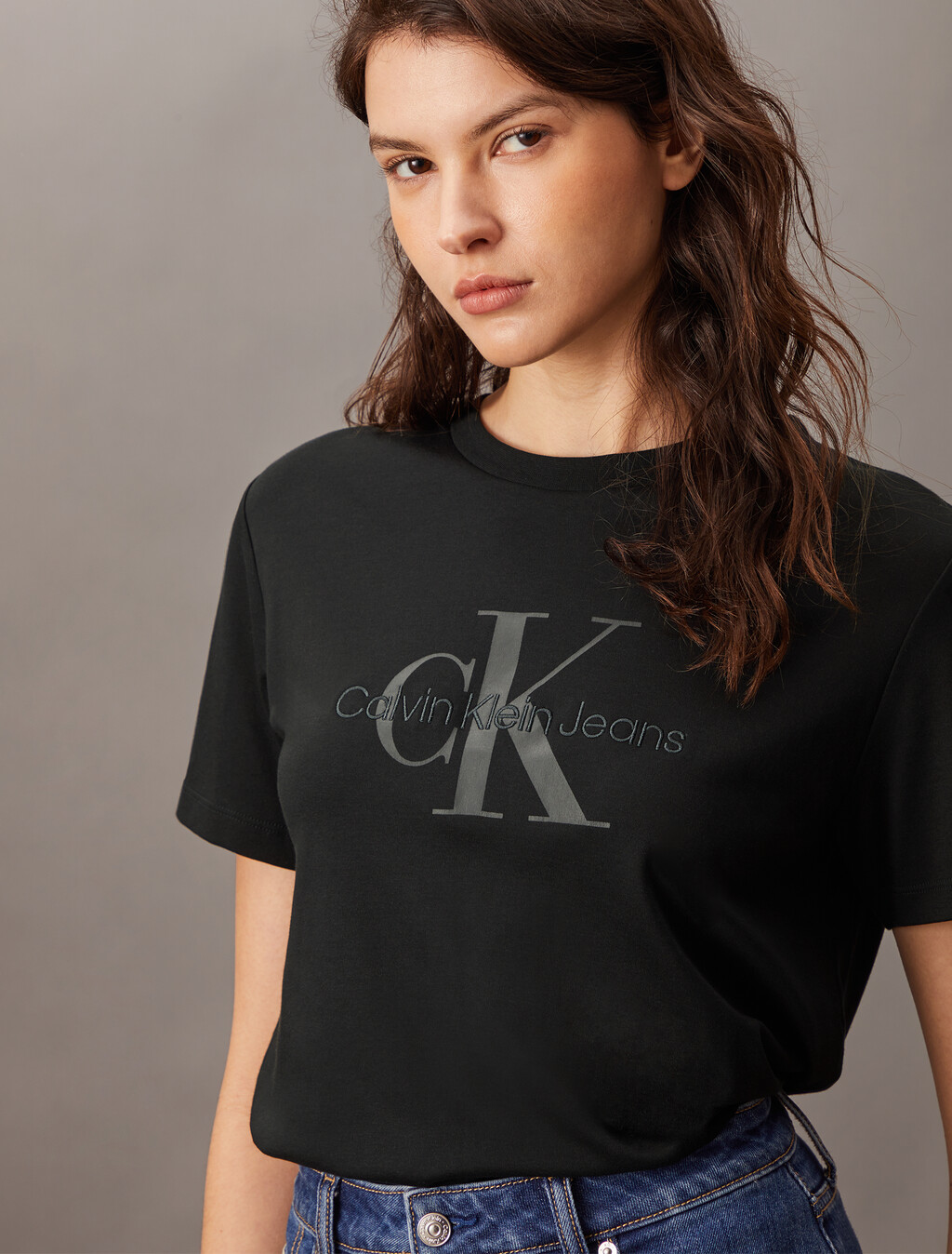 Standard Logo Monogram Tee, Black, hi-res