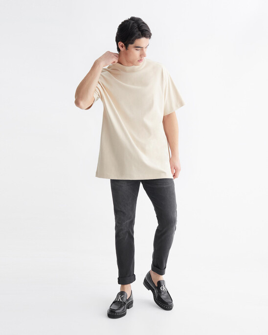 Leather Patch Relaxed Tee