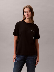 Script Logo Graphic Classic T-Shirt, Black, hi-res