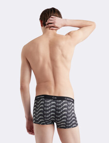 CALVIN KLEIN 1996 MICRO LOW RISE TRUNKS, BLACK PRINT/ BL, hi-res