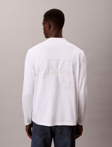 Embossed Logo Easy Fit Tee, Bright White, hi-res