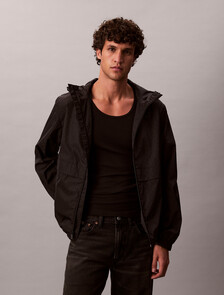 Nylon Windbreaker, Black, hi-res