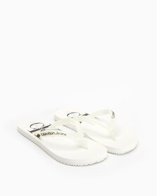 Delhi Monogram Beach Sandals, White, hi-res