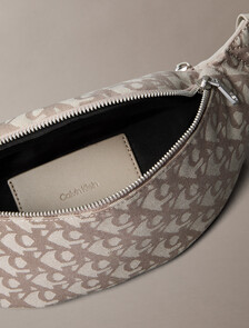 Monogram Jacquard Waist Bag, Caribou/Weathered Teak, hi-res