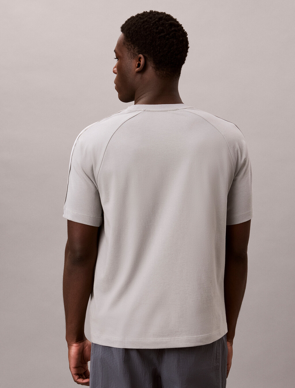 Performance Cotton Blend Gym T-shirt, Neutral Gray, hi-res