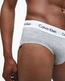 3 Pack Hip Briefs, 1 Black/ 1 Grey Heather/ 1 White, hi-res
