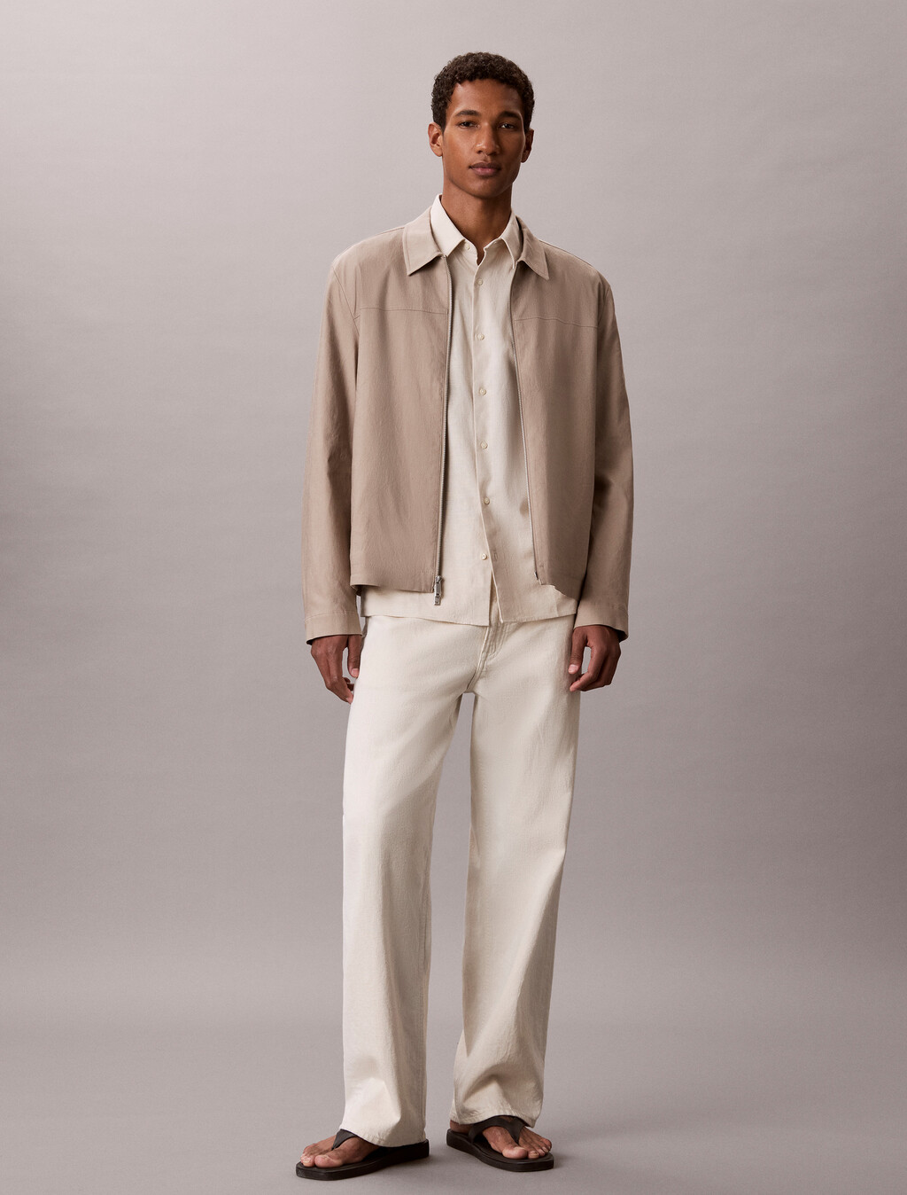 Linen Lyocell Shirt Jacket, Roasted Cashew, hi-res