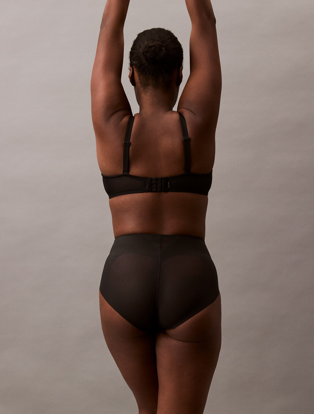 Stay-Put Mesh Brief, Black, hi-res