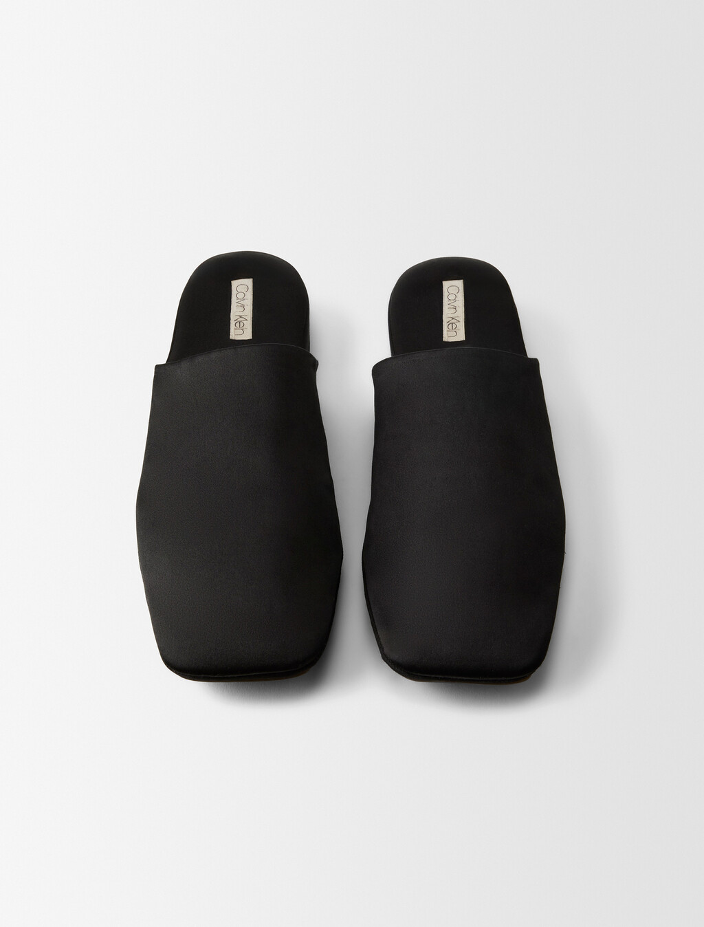 Hugh Silk Satin Slipper, Black, hi-res